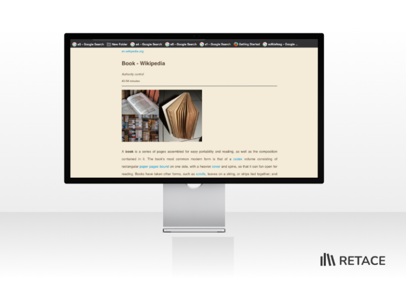 Interface da extensão Reader  para Firefox